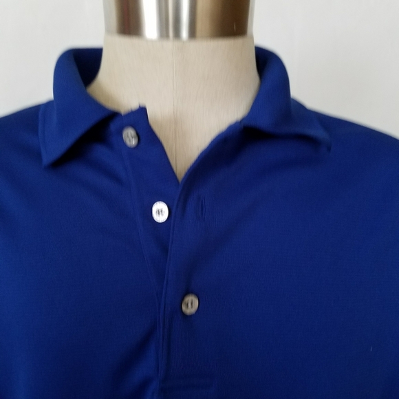 MENS SIZE LARGE PGA TOUR BLUE COLLARED SHORT SLEEV - Picture 6 of 7
